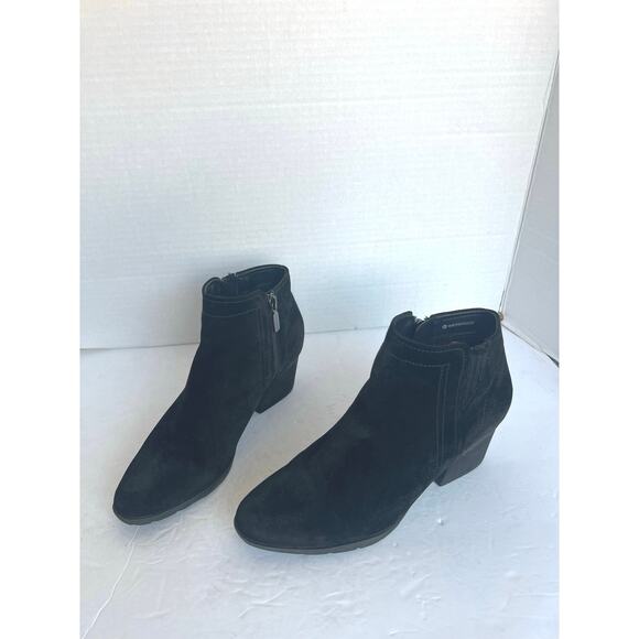 Blondo Valli 2.0 Black Suede Waterproof Zip Ankle Booties 8M - Picture 1 of 12